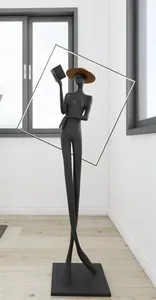 Escultura Figurativa de Resina para Vestíbulo de Hotel, Decoración de Piso para Oficina de Ventas, Sala de Exhibición, Vitrina, Arte Abstracto para Estudio - Product Image 3