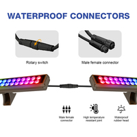 Iluminación de Fachada para Exteriores de Alta Calidad en Aluminio, 36W/48W/72W DMX512 IP66, Resistente al Agua, RGB LED, Proyector de Pared
