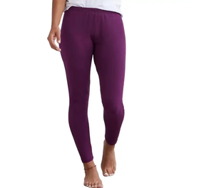 กางเกงเลกกิ้งผ้าฝ้ายออร์แกนิค 100% สำหรับผู้หญิง รับสกรีนโลโก้ กางเกงโยคะเอวสูงไร้ตะเข็บ ยกกระชับสะโพก ชุดเลกกิ้งออกกำลังกาย - Product Image 1