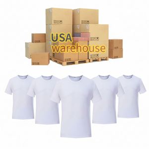 For Printing Custom Logo Us Warehouse Unisex Tee Cotton Feel Blank <b>100</b> <b>Polyester</b> <b>Shirts</b> Sublimation - Product Image 1