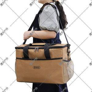 Large Capacity Thickened Picnic Cooler Bag Oxford Cloth Portable Outdoor Lunch Bag With Ice Pack Summer 2022 - Product Image 4