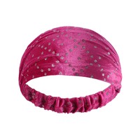 Bandeau large élastique antidérapant en sequins unis pour femme, idéal pour le sport, le yoga, et comme accessoire polyvalent pour cheveux.