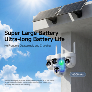 Caméra de Surveillance Domestique AG623ZF Zoom 360° AOV en Gros °   Caméra de sécurité sans fil 4G panoramique à 5 objectifs 15MP avec suivi humain par IA - Product Image 5