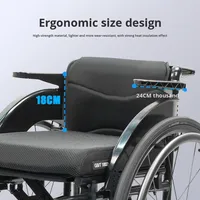 Accoudoir latéral intégré en plastique CE avec poignée de poussée réglable pour fauteuil roulant – Accessoire de rééducation et de thérapie