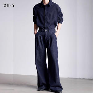 <span class=keywords><strong>Camicia</strong></span> Vintage in Denim Silhouette ampia <span class=keywords><strong>camicia</strong></span> stile <span class=keywords><strong>camicia</strong></span> a maniche lunghe <span class=keywords><strong>camicia</strong></span> da <span class=keywords><strong>uomo</strong></span> <span class=keywords><strong>oversize</strong></span> - Product Image 3