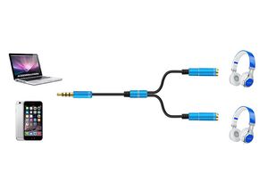 <span class=keywords><strong>Adaptador</strong></span> de Cable divisor para auriculares, 3,5mm, macho <span class=keywords><strong>a</strong></span> hembra <span class=keywords><strong>Doble</strong></span> - Product Image 2