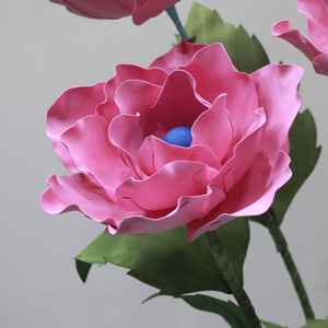 Élégante fleur artificielle réutilisable en papier rose géant pour la décoration d'événements de mariage - Product Image 3