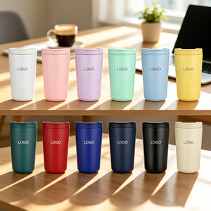 Gobelet à café isotherme en acier inoxydable à double paroi, sans BPA, anti-fuite, 380 ml, personnalisable avec logo, vente en gros - Product Image 1