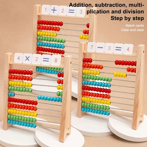 Al por mayor: Ábaco de madera educativo y colorido para contar números, juguete de rompecabezas Montessori para niños - Product Image 3