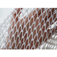 Filet de pêche résistant à l'abrasion en polyéthylène 380D/36ply, maille pleine de 25 mm, filet noué pour la pêche