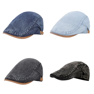 Béret et casquette Ivy en denim de coton unisexe - Sport et plage, usage quotidien décontracté, respirant, multicolore, polyvalent - Product Image 1