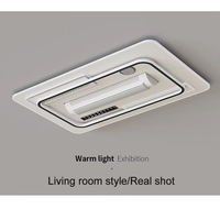 Ventilateur de plafond contemporain à moteur AC avec télécommande Lumière LED Salon Matériau ABS acrylique Design moderne