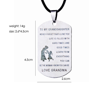 Collar con Colgante Geométrico Clásico <span class=keywords><strong>de</strong></span> Acero Inoxidable Plateado, ZRM Fashion, MY DAD MY SON MY MOM, Cadena <span class=keywords><strong>de</strong></span> Cuerda, Joyería Familiar <span class=keywords><strong>de</strong></span> Amor - Product Image 6