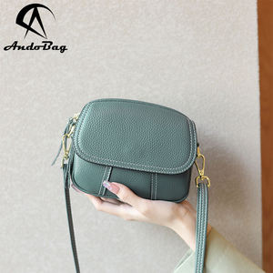 Bolsos cruzados de hombro AndoBag para mujer, de moda, de cuero genuino de vaca, mini bolso cuadrado pequeño para damas, 1992 - Product Image 1