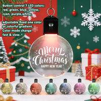 Nouveauté tendance : Décoration de Noël transparente en acrylique vierge pour laser UV, ornements de Noël LED (avec piles)