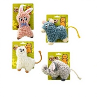 Jouet à mâcher en peluche à la catnip pour chat, motif animal mignon, pour chatons et animaux de compagnie, pour l'auto-entretenissement et le soulagement de l'ennui