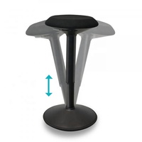 Tabouret ergonomique moderne réglable en hauteur en tissu, siège d'équilibre pour assise active, idéal pour la maison, le bureau, le salon et les bureaux debout