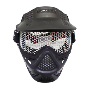 Máscara de Tiro con Arco de <span class=keywords><strong>Combate</strong></span> con Lentes de Malla de Acero Inoxidable - Product Image 1