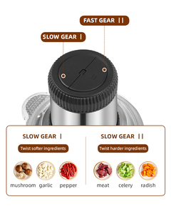Picadora de cocina para el hogar, picadora de alimentos, picadora de carne pequeña y barata de acero inoxidable, picadora de carne eléctrica automática de 2L y 3L a la venta - Product Image 3