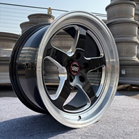 Jantes forgées noires S71 5X114.3 5x120.65 17 18 19 20 pouces avec lèvres polies pour Mustang Camaro Corvette