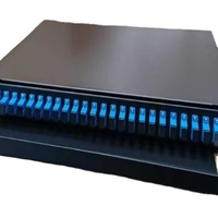 1U Panel Patch serat optik SC/APC laci optik Model tunggal LC Rackmount Server ODF Fiber untuk jaringan GSM FTTH