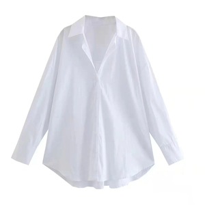 Nouvelle chemise décontractée blanche pour le printemps 2026, coupe ample, manches longues, en coton, idéale pour les trajets quotidiens - Product Image 6
