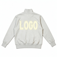 Sweat-shirt à capuche pour homme avec demi-fermeture éclair, en coton tricoté, broderie graphique, idées de nouveaux produits personnalisés ODM/OEM