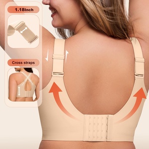 Sujetador de mujer con estampado de leopardo de alta calidad al por mayor, sin aros, con realce en la espalda, sujetador de gel con cuatro corchetes - Product Image 5