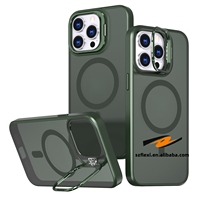 Coque de protection antichoc en PC rigide mat avec film de protection d'objectif de luxe pour iPhone 17 16 12 13 14 15 Pro Max, compatible avec la recharge magnétique sans fil