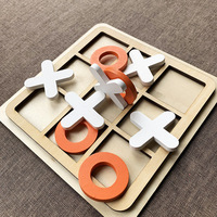 Tic Tac Toe XO jeux de société en bois pièces salon table classique amusant voyage stratégie croix jeu de société
