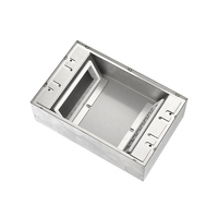 Caja de suelo empotrada oculta de acero inoxidable, toma de corriente eléctrica universal para Reino Unido/UE, certificado CE, caja de suelo empotrada de acero inoxidable, 2 unidades