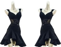 Nouvelle robe de danse latine blanche haut de gamme, style halter, pour ballroom, tango, salsa, avec short intégré pour femme