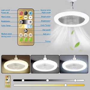 Nhà Phòng Ngủ <span class=keywords><strong>Fan</strong></span> Ánh Sáng Với Điều Khiển Từ Xa E27 Thay Đổi Độ Sáng 3 Tốc Độ Gió Nhà Quạt Trần Ánh Sáng Cho Phòng Khách Phòng Ngủ - Product Image 1