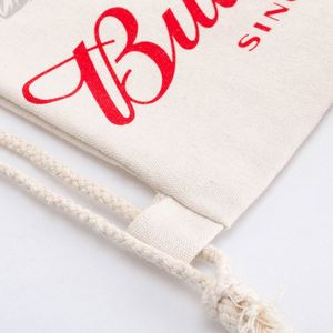 Eco Waterproof Silk Screen Printed Cotton Linen Chain Strap Drawstring <b>Bags</b> Custom Logo Unisex Gift/Promotion Packaging 23L - Product Image 5