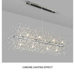 Moderne Kristall-Kronleuchter Beleuchtung LED-Pendelleuchte Hängelampe Lustres De Cristal Lampe Restaurant-Kronleuchter - Product Image 4