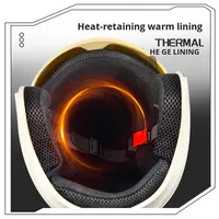 Casque de moto électrique certifié 3C en ABS 3/4 avec double visière, design chaud pour l'hiver et toutes saisons, pour femmes et hommes