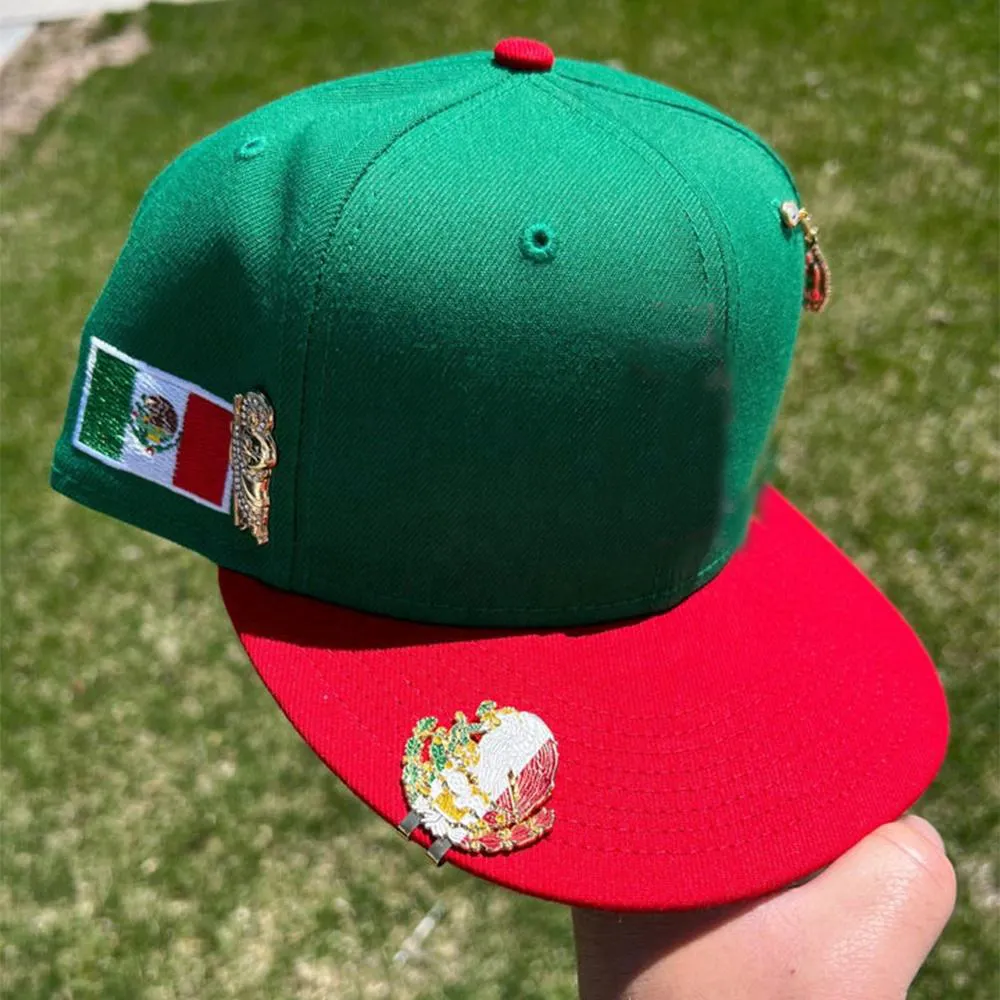 Upinstar Mexican Eagle All Glitter-Blip Custom Logo Design Hat Clip Metal Enamel Pins Para Gorras Fitted Hat Pin For Hat