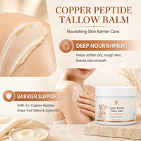 Crème Corporelle GHK-Cu à Marque Blanche OEM ODM – Hydratation Intense Peaux Sèches, Soin Barrière Cutanée, Baume au Peptide de Cuivre et au Suif