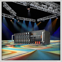 Console de mixage audio professionnelle 10 canaux en métal et plastique avec 99 modes de réverbération et connectivité USB pour les performances sur scène