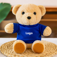 Jouets en peluche personnalisés, logo sur mesure, design d'animaux d'anime, ours en peluche doux avec vêtements, poupées en peluche personnalisées