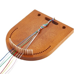 Portable Wooden Bracelet <b>Weaving</b> Board Rectangle Solid Wood Jewelry Making Supplies <b>Kit</b> For Bracelet Making Retro Color Modern - Product Image 4