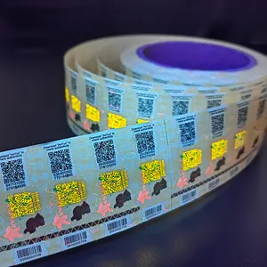 Customized Anti-Counterfeiting Label Stickers Excise with Invisible UV Security Paper QR Code For Tobacco