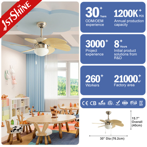 Ventilador de Techo 1stshine Tropical con Motor de CA, Estilo Vintage, Pequeño, de 30 Pulgadas, con Cadena de Tracción - Product Image 3