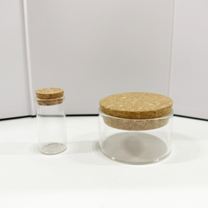 Stoples kaca lilin bening beku dengan tutup gabus C888, 50ml 100ml 150ml 200ml kosong - Product Image 1