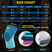 Nouvelle genouillère de fitness personnalisée pour la musculation, genouillères à double couche