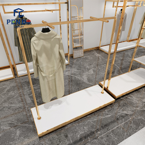 Giá để quần áo vàng, bàn trưng bày quần áo xếp chồng, kệ quần áo, giá trưng bày quần áo, nội thất cửa hàng quần áo - Product Image 4