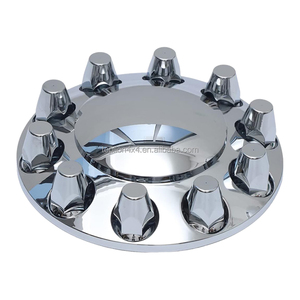 Cache-moyeu chromé ABS 33 mm pour <span class=keywords><strong>semi</strong></span>-<span class=keywords><strong>remorque</strong></span>, kit complet de roues avant et arrière, couvre-essieu – Vente chaude - Product Image 5