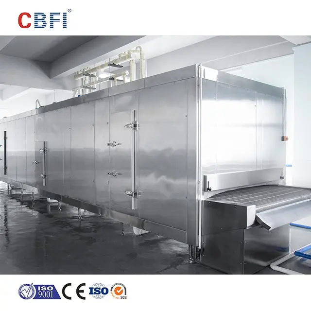 Iqf Machine Industrial Quick Belt Tunnel Freezer For Shrimp With 1000kg/h Capacity