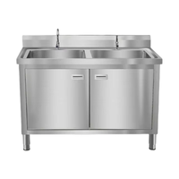 Évier de cuisine commercial en acier inoxydable et table en bois pour restaurants hôtels et bars gaz/électricité capacité 8-9L