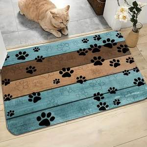 <span class=keywords><strong>Tapis</strong></span> de porte imprimé de pattes de <span class=keywords><strong>chien</strong></span> avec support antidérapant <span class=keywords><strong>absorbant</strong></span> à séchage rapide, motif animal, <span class=keywords><strong>tapis</strong></span> <span class=keywords><strong>d</strong></span>'<span class=keywords><strong>entrée</strong></span> et couverture - Product Image 2